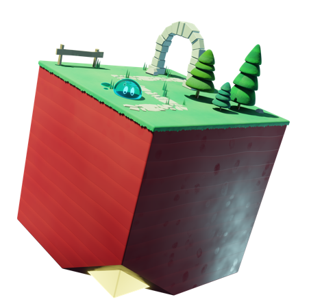 Living Space - a single block floating in space