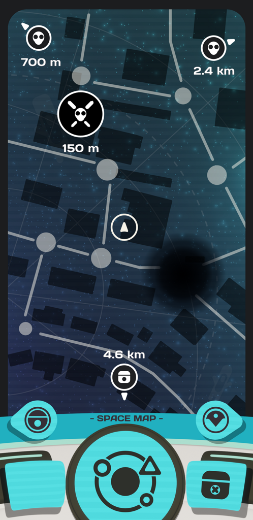 Living Space - menu screen showing the space map