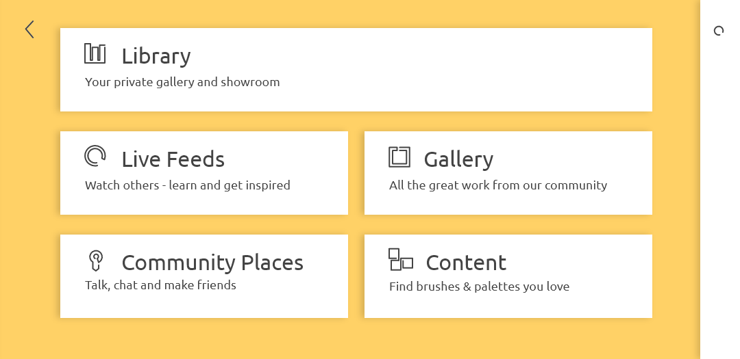 Skizzen App - Imge of the community section